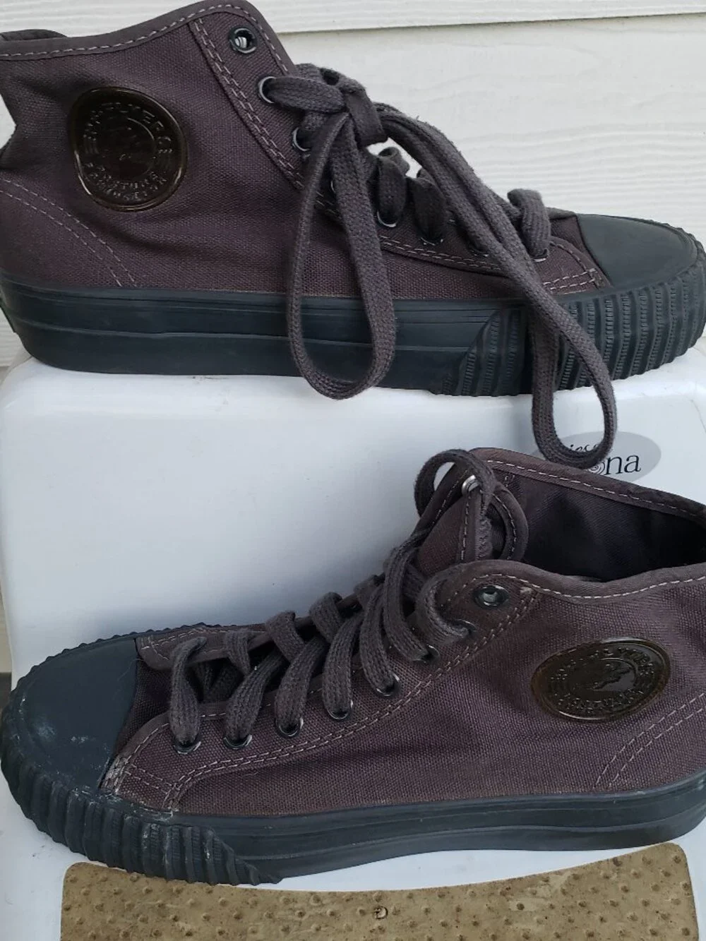 EUC PF FLYERS original canvas high sneaker jet black (7) KICKS